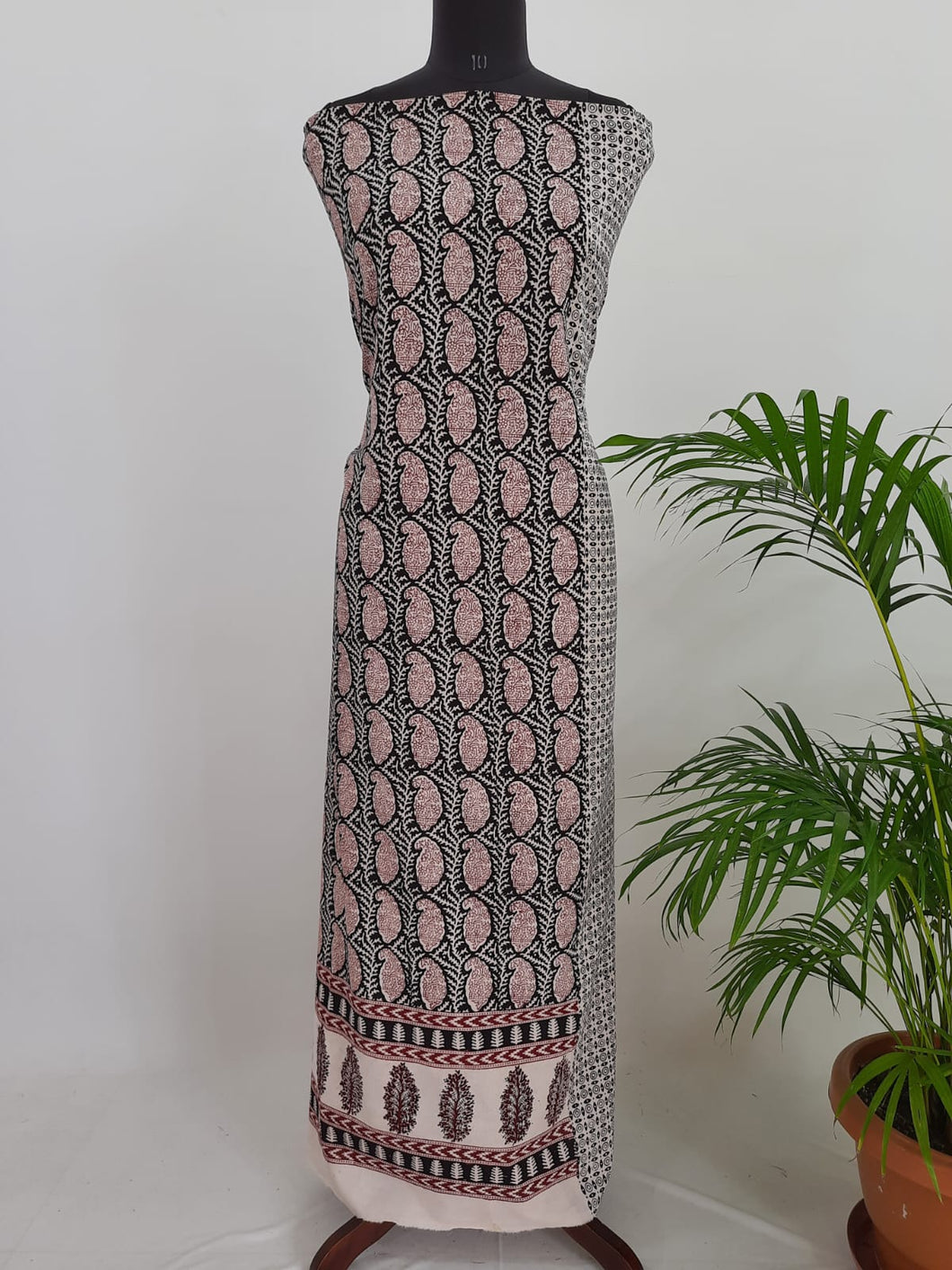 Bagh Print Cotton Kurti Fabric